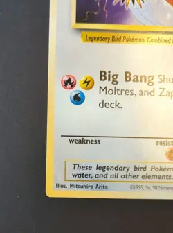  Pokemon Promo Card Legendary Birds Articuno Moltres Zapdos RARE Jumbo Non-Holo - Image 5