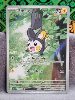 Emolga 112/086 SV Black Bolt Illustration Rare Near Mint English Pokemon Card - Image 1