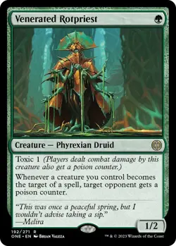 NM Venerated Rotpriest, MTG, Phyrexia: One, Magic the Gathering, 192 - Image 1