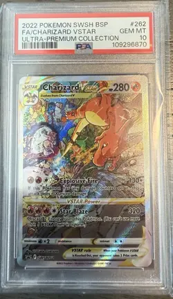 PSA 10 CHARIZARD VSTAR SWSH262 BLACK STAR PROMO ULTRA PREMIUM COLLECTION POKEMON - Image 1