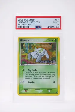 2005 Pokemon Nincada Rev Foil EX Deoxys 67 PSA 9 - Image 2