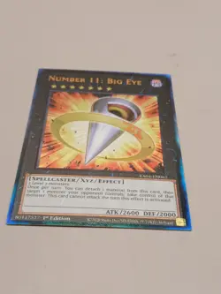 Yugioh Number 11: Big Eye 1st Edition Prismatic Ultimate Rare RA04-EN062 - Image 1