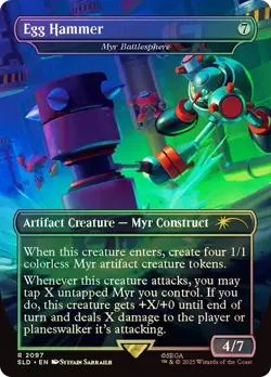 Egg Hammer (Myr Battlesphere) Foil Sonic Secret Lair NM MTG - Image 1