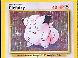 PokÃ©mon TCG Clefairy Holo Rare Card 5/102 Base Set - Image 2
