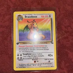 1999 Pokemon TCG Dragonite Fossil 1st Edition 19/62 Non Holo Card - LP / FRENCH - Image 1