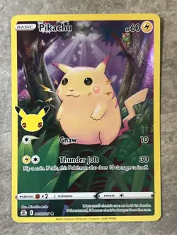 Pikachu 005/025 Pokemon TCG Rare Celebrations Holo Card 25th (Light Play) LP 1 - Image 1