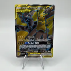 Pikachu & Zekrom GX (Full Art) 162/181 Sm-Team Up Holo Near Mint Condition Card - Image 1