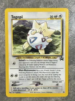 Togepi 30/53 Wotc Promo Pokemon TCG Rare Regular Card Vintage (Light Play) LP - Image 1