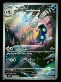 2025 Palpitoad 104/086 Illustration Rare Black Bolt English NM Pokemon NM - Image 1