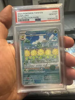 Pokemon Sunflora 169/167 Sv06: Twilight Masquerade Illustration Rare PSA 10 - Image 1