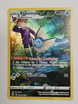 Vaporeon NM Trainer Gallery Brilliant Stars TG02/TG30 Pokemon TCG Holo - Image 1