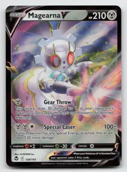 Magearna V - 128/195 - Pokemon Silver Tempest Sword & Shield Ultra Rare Card NM - Image 1