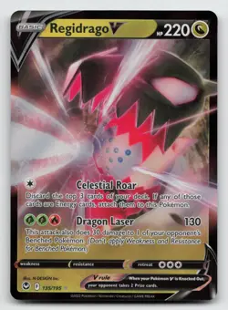Regidrago V - 135/195 - Pokemon Silver Tempest Sword & Shield Ultra Rare Card NM - Image 1