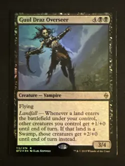 1x Foil Guul Draz Overseer (112) Battle for Zendikar LP MTG Magic x1 MKE - Image 1