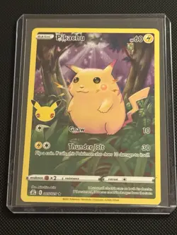 Pikachu  Full Art Holo Rare  Pokemon TCG. Celebrations 25th Anniversary  005/025 - Image 1