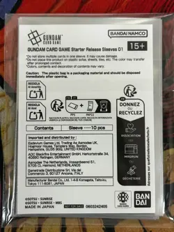 Gundam Card Game Starter Release Sleeves 01 (10 Count) Promo SEALED - Image 2