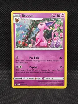 Espeon SWSH174 Pokemon Sword & Shield Black Star Promo Ultra Rare Holo Card  - Image 1