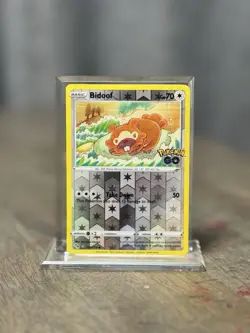 Pokemon Go Bidoof Unpeeled Ditto Reverse Holo Card 059/078 PokÃ©mon TCG - Image 1