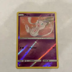 Mew 32/68 Hidden Fates 2019 Reverse Holo Foil Rare Pokemon TCG Card - NM - Image 1
