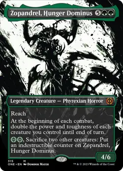 NM Showcase Foil Zopandrel, Hunger Dominus, MTG, Phyrexia: One, Magic, 315 - Image 1