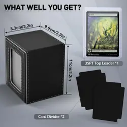 ZLCA MTG Deck Box with Commander Window Display, Trading Card Storage Box Holds  - Image 2