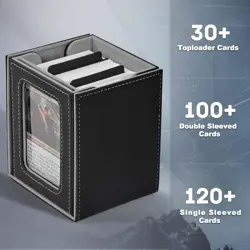 ZLCA MTG Deck Box with Commander Window Display, Trading Card Storage Box Holds  - Image 3