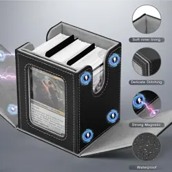 ZLCA MTG Deck Box with Commander Window Display, Trading Card Storage Box Holds  - Image 5