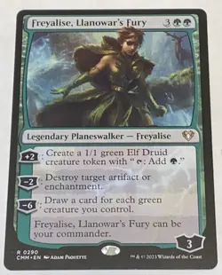 Freyalise, Llanowar's Fury SHOWCASE 0290 Commander Masters  MTG MAGIC UNPLAYED - Image 1
