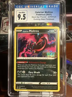 2021 Pokemon SWSH Black Star Promo Card #125 Galarian Moltres-Holo CGC 9.5 - Image 1