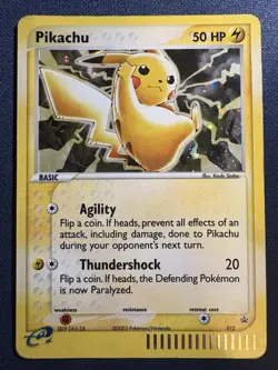 Pikachu Black Star Promo E-Reader Holo Pokemon 2003 #012 MP - Image 1