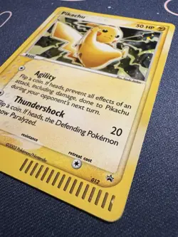 Pikachu Black Star Promo E-Reader Holo Pokemon 2003 #012 MP - Image 3
