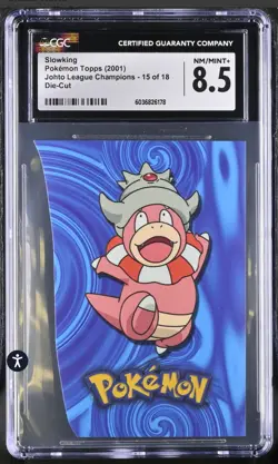 CGC 8.5 - 2001 TOPPS POKEMON JOHTO LEAGUE CHAMPIONS DIE-CUT   #15 SLOWKING - Image 1