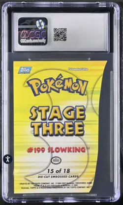 CGC 8.5 - 2001 TOPPS POKEMON JOHTO LEAGUE CHAMPIONS DIE-CUT   #15 SLOWKING - Image 2