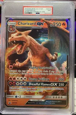 Pokemon TCG Charizard GX Black Star Promo SM195 Ultra Holo Promo "JUMBO" PSA 9 - Image 1