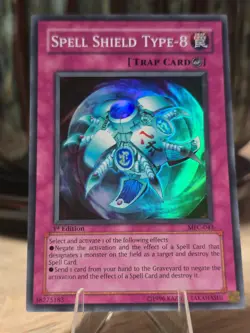 1st Edition Holo â˜„ï¸ YuGiOh SPELL SHIELD TYPE-8 Super Rare ** MFC-043  ** NM/VLP - Image 3