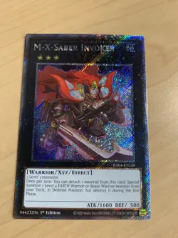 Yugioh - M-X-Saber Invoker - Platinum Secret Rare RA04-EN169 1st ed. NM - Image 1