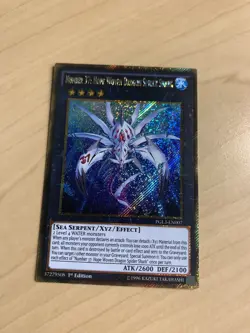 Yugioh - Number 37: Hope Woven Dragon Spider Shark PGL3-EN007  Gold Secret Rare - Image 1