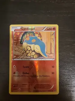 PokÃ©mon TCG Cyndaquil Card 18/162 Common Reverse Holo Breakthrough NM - Image 1