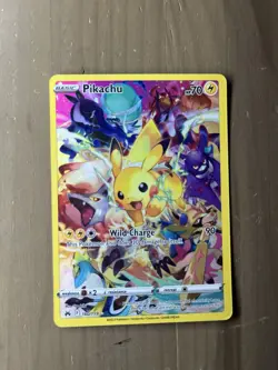 PokÃ©mon Pikachu TCG Crown Zenith Holo Card 160/159 Mint Condition - Image 1