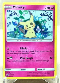 Mimikyu Sun & Moon Black Star Promo SM163 Holo PokÃ©mon TCG Card - Image 1