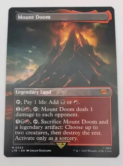 Mount Doom Lord of the Rings LTR 1x MTG Magic Gathering x1 Borderless #343 Reg - Image 1