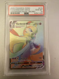 Pokemon Champion's Path Gardevoir VMAX 076/073 Rainbow Secret GEM MINT PSA 10 - Image 1