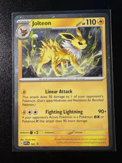 Jolteon 169 Scarlet & Violet Promo Card Cosmos Holo Prismatic Evolutions (NM) - Image 1