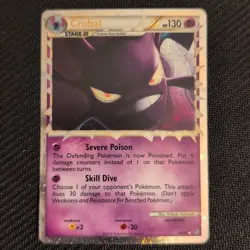 Pokemon Card: Crobat PRIME HOLO 84/95 HGSS Unleashed Set ULTRA Rare! - Image 1