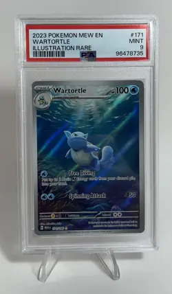2023 POKEMON MEW EN-151 ILLUSTRATION RARE #171 WARTORTLE PSA 9 - Image 1
