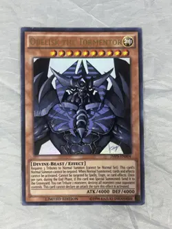 Yugioh Obelisk The Tormentor JMPS-EN004 Ultra Rare Limited Edition LP - Image 1