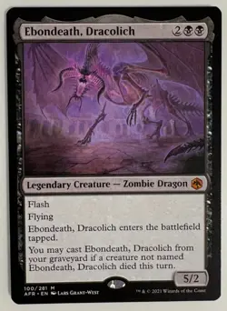 MTG Ebondeath, Dracolich  - Adventures in the Forgotten Realms #100 - Image 1