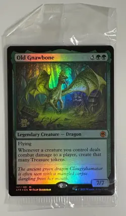 Old Gnawbone - Prerelease Promo - Still sealed with mtg arena code card behind - Image 1