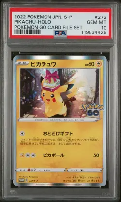 PSA 10 Gem Mint Pikachu 272/S-P Pokemon Go Card File Set Holo 2022 Japanese Card - Image 1