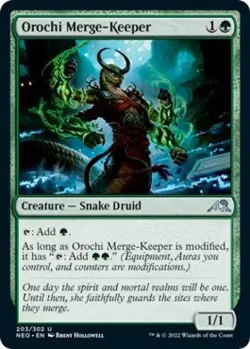 Orochi Merge-Keeper -Foil Near Mint MTG Kamigawa: Neon Dynasty - Image 1